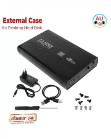 Computer SATA Hard Disk USB 3.0 External Case (3.5 inch HDD Case)