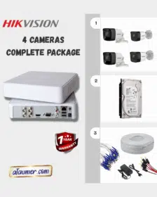 HIKVISION 2MP 4 EXIPF CCTV Cameras Complete Package