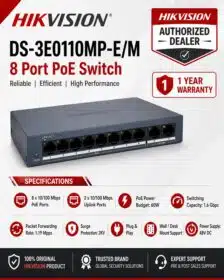 HIKVISION DS-3E0110MP-E/M 8 Port Ethernet POE Switch
