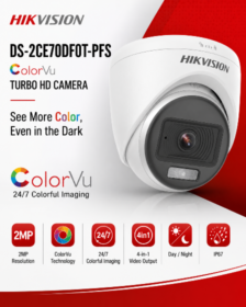 HIKVISION 70DF0T-PFS 2MP ColorVu Audio Indoor Fixed Turret Camera