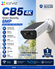 EZVIZ CB5 4K Smart Camera 1.4W Solar +10400mAh Battery