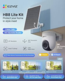 EZVIZ HB8 Lite 2K+ (4MP) + 5W Solar Panel with Battery