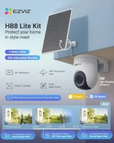 EZVIZ HB8 Lite 2K+ (4MP) + 5W Solar Panel with Battery